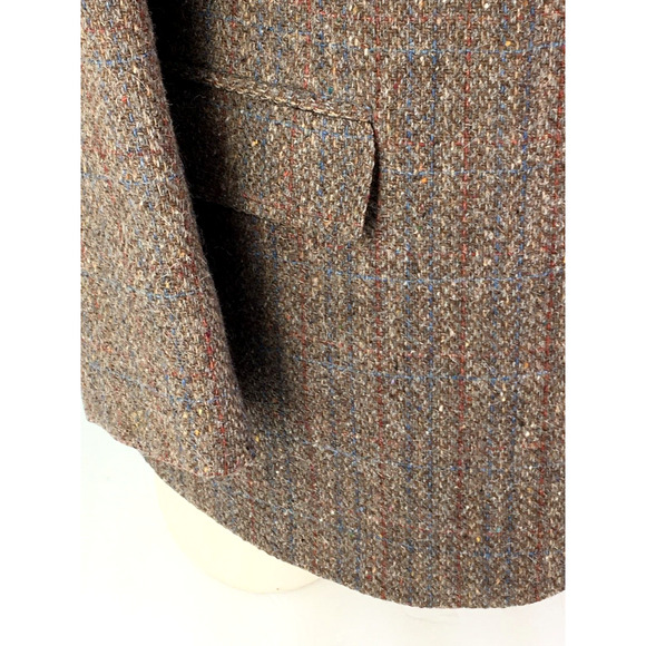 44R Levis USA Mens Vintage Pure Wool Tweed 2 Button Blazer Sport Coat Moss Brown - Picture 5 of 12